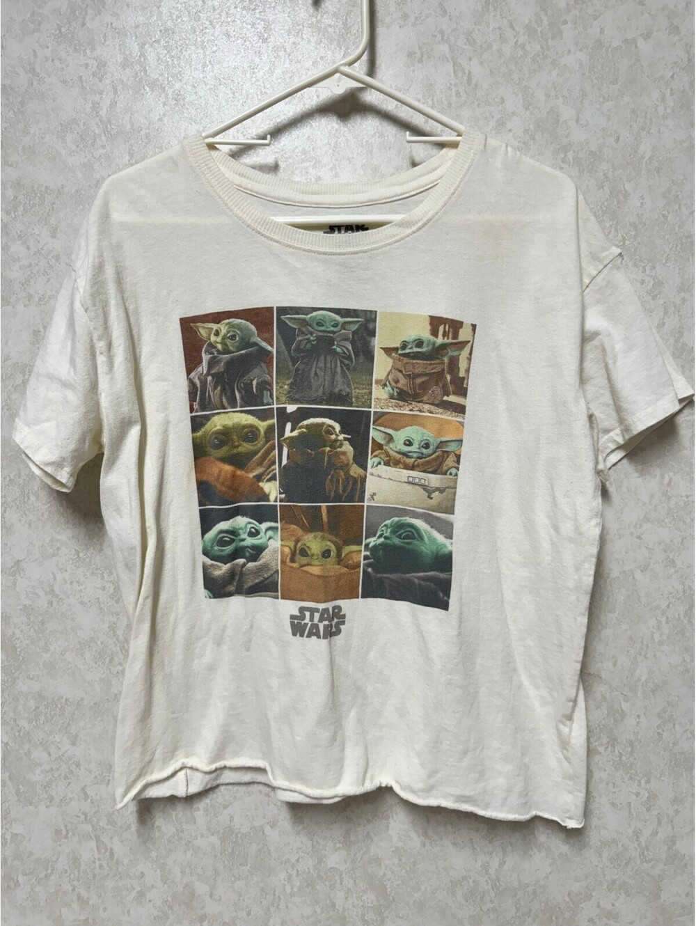 Fifth Sun Star Wars Grogu The Child Collage Graphic T-Shirt White XL